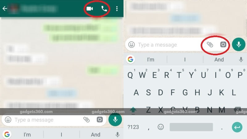 Der Video-Call-Button bei WhatsApp ist links neben dem regulären Anruf-Button